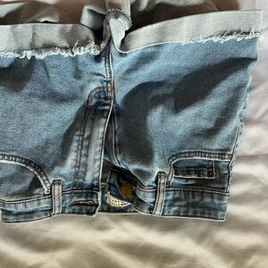 Denim High-Waisted Shorts